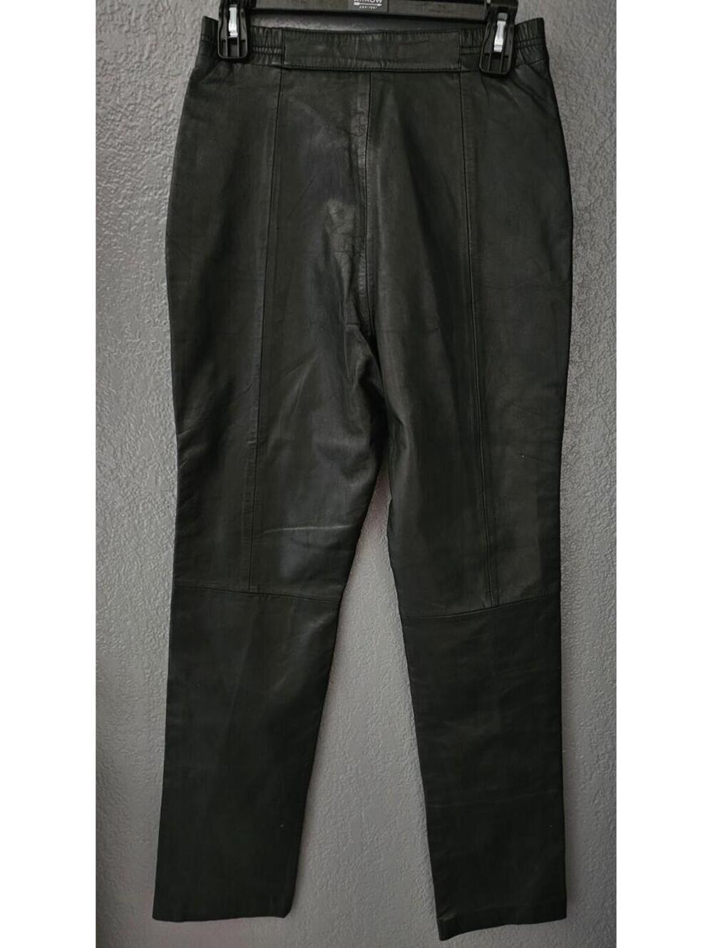 Vintage Women's Excelled Leather Pants Straight Leg Black Size 4 REG Zip Fly - Picture 12 of 16